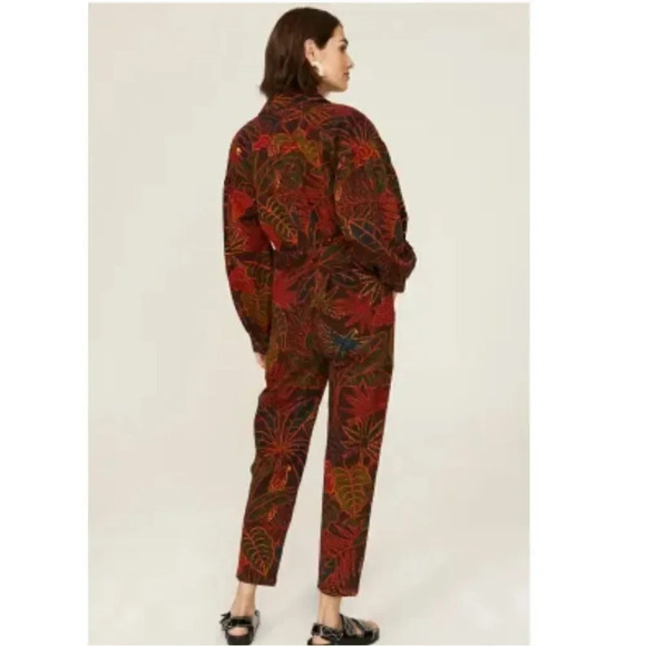 NEW FARM Rio Women Rainforest Black Canvas Jumpsuit Size Small - Picture 14 of 14